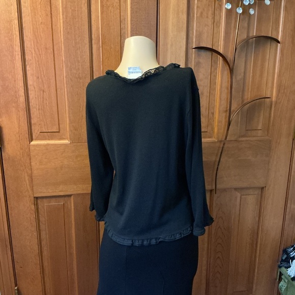 Fashion Bug Black Ruffled cardigan shrug - Picture 2 of 6